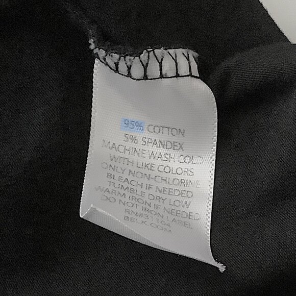 Kim Rogers - Classic Black short-sleeve  cotton knit top Size PM - Picture 6 of 6